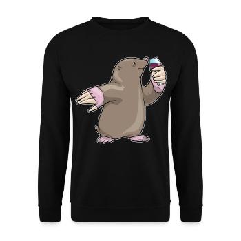 Mole Red Wine - Unisex Sweatshirt - black - Front - Alina (178cm) & Michal (187cm)
