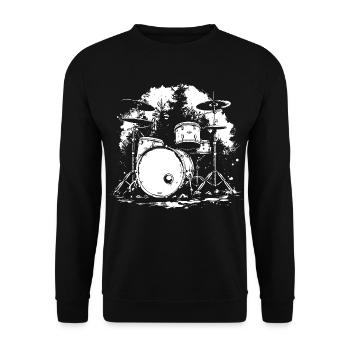 Percussion - Sweat-shirt Unisexe - noir - Devant - Alina (178cm) & Michal (187cm)