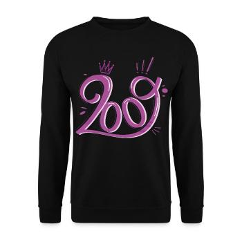 17th Birthday Girl Born 2009 Gift - Unisex Sweatshirt - black - Front - Alina (178cm) & Michal (187cm)