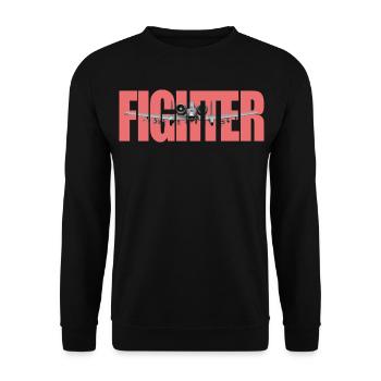 Fighter A-10 Thunderbolt II - Unisex Pullover - Schwarz - Vorne - Alina (178cm) & Michal (187cm)
