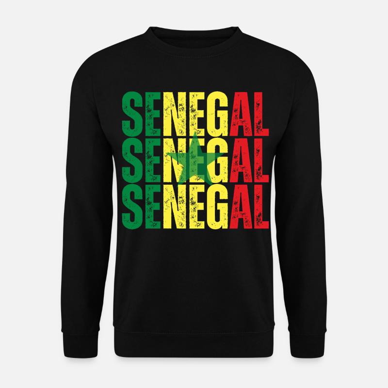 Senegalese flag, Senegalese pride - Unisex Sweatshirt - black
