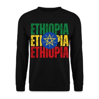 Drapeau éthiopien, fierté éthiopienne - Sweat-shirt Unisexe - noir - Devant - Alina (178cm) & Michal (187cm)