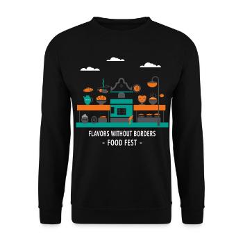 Festival de cuisine de rue - Sweat-shirt Unisexe - noir - Devant - Alina (178cm) & Michal (187cm)