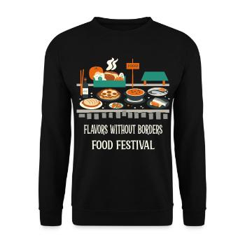 Festival de cuisine de rue - Sweat-shirt Unisexe - noir - Devant - Alina (178cm) & Michal (187cm)