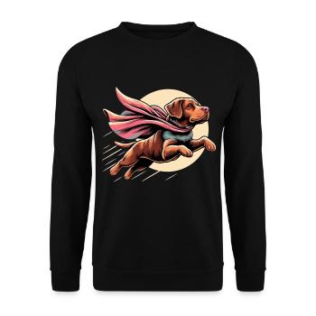 Super chien labrador brun Labi Labbi cadeau - Sweat-shirt Unisexe - noir - Devant - Alina (178cm) & Michal (187cm)