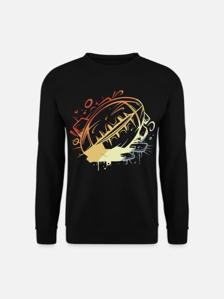 Rugby Ball Vintage Look - Unisex Pullover - Schwarz