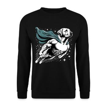 Super chien Labrador Retriever Labi Labbi Cadeau - Sweat-shirt Unisexe - noir - Devant - Alina (178cm) & Michal (187cm)