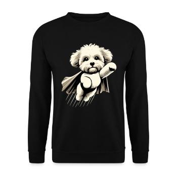 Super Dog Maltipoo Moodle Multipoo Gift - Unisex Sweatshirt - black - Front - Alina (178cm) & Michal (187cm)