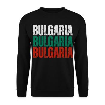 Drapeau bulgare, fierté bulgare - Sweat-shirt Unisexe - noir - Devant - Alina (178cm) & Michal (187cm)