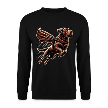 Super chien labrador brun Labi Labbi cadeau - Sweat-shirt Unisexe - noir - Devant - Alina (178cm) & Michal (187cm)