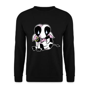 Sad cow - Unisex Sweatshirt - black - Front - Alina (178cm) & Michal (187cm)