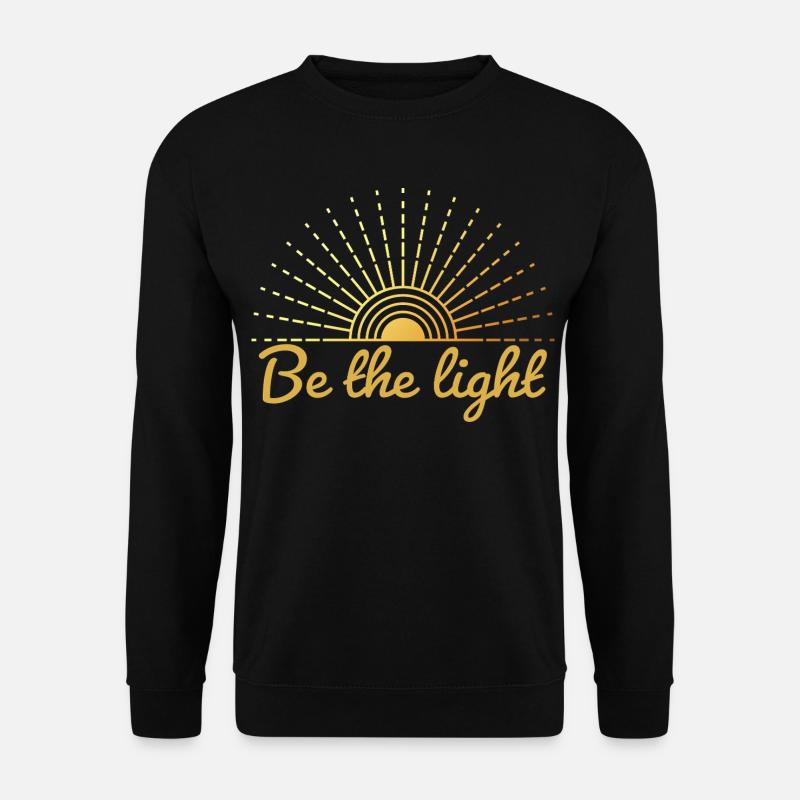Be the Light – Mystische Boho-Sonne - Unisex Pullover - Schwarz