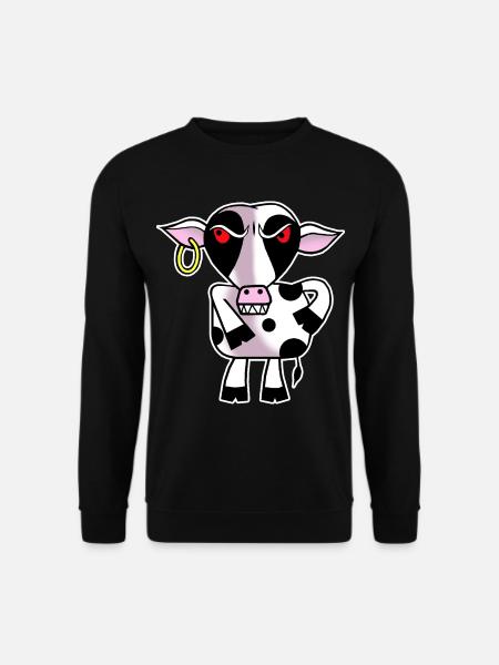 Angry cow - Unisex Sweatshirt - black