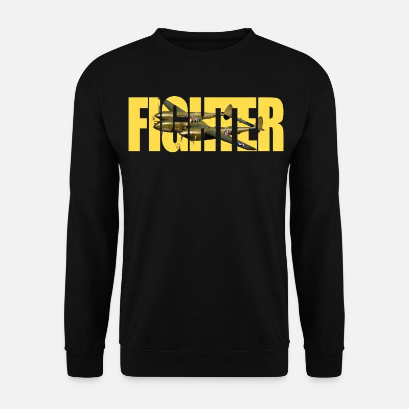 Fighter P-38 Lightning - Unisex Sweatshirt - black