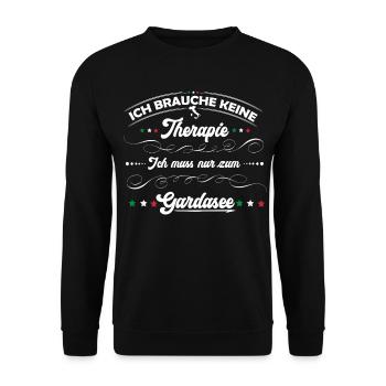 Gardasee, Therapie - Unisex Pullover - Schwarz - Vorne - Alina (178cm) & Michal (187cm)