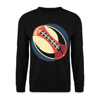 Graphique du ballon de rugby - Sweat-shirt Unisexe - noir - Devant - Alina (178cm) & Michal (187cm)