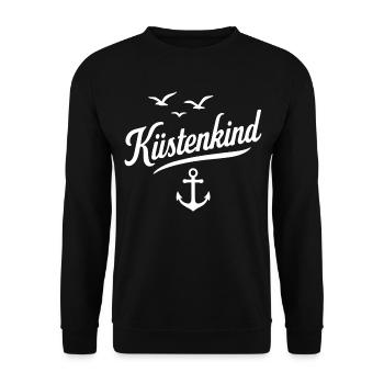 Küstenkind - Unisex Pullover - Schwarz - Vorne - Alina (178cm) & Michal (187cm)