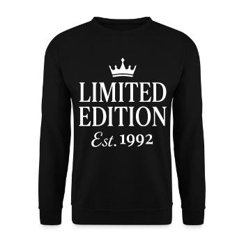 Limited Edition Est 1992 - Unisex Pullover - Schwarz - Vorne - Alina (178cm) & Michal (187cm)