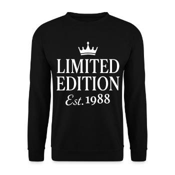 Limited Edition Est 1988 - Unisex Pullover - Schwarz - Vorne - Alina (178cm) & Michal (187cm)