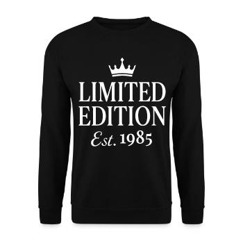 Limited Edition Est 1985 - Unisex Sweatshirt - black - Front - Alina (178cm) & Michal (187cm)