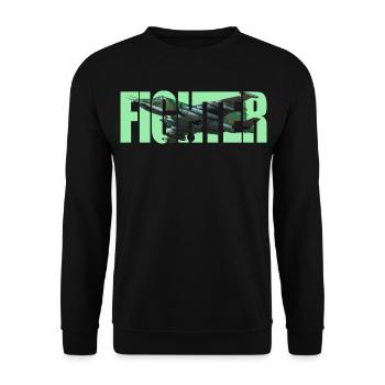 Fighter Su-25 - Unisex Sweatshirt - black - Front - Alina (178cm) & Michal (187cm)
