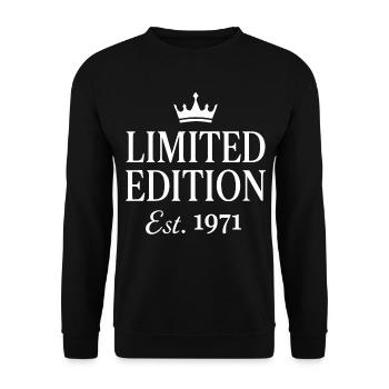 Limited Edition Est 1971 - Unisex Pullover - Schwarz - Vorne - Alina (178cm) & Michal (187cm)