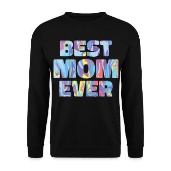 Best mom in the world - Unisex Sweatshirt - black - Front - Alina (178cm) & Michal (187cm)