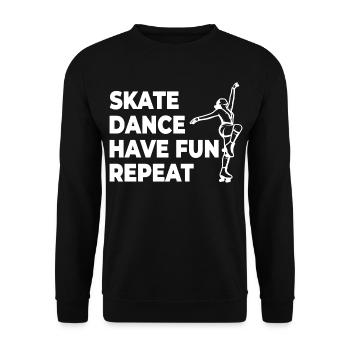 Skate Dance Have Fun Repeat - Unisex Pullover - Schwarz - Vorne - Alina (178cm) & Michal (187cm)