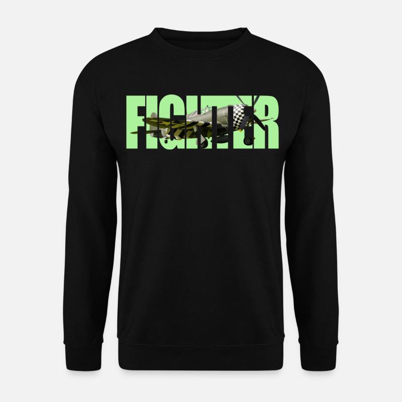 Fighter P-47 Thunderbolt - Unisex Sweatshirt - black