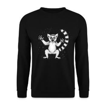 Lemur - Unisex Sweatshirt - black - Front - Alina (178cm) & Michal (187cm)