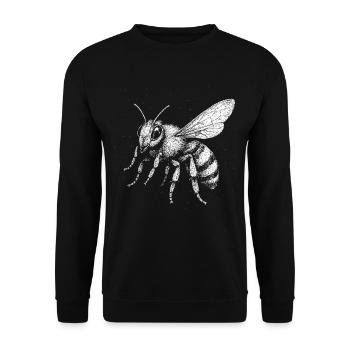 A bee - Unisex Sweatshirt - black - Front - Alina (178cm) & Michal (187cm)