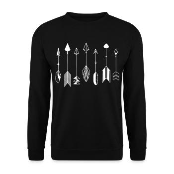 Archery Be Brave Little Archer - Unisex Sweatshirt - black - Front - Alina (178cm) & Michal (187cm)