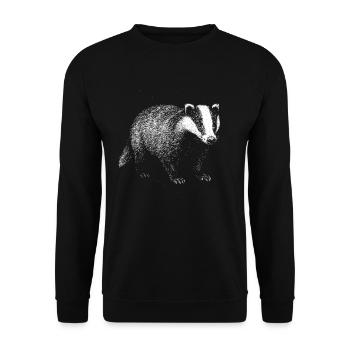 Dachs - Unisex Pullover - Schwarz - Vorne - Alina (178cm) & Michal (187cm)