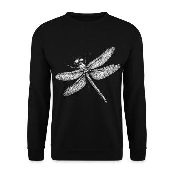 Dragonfly - Unisex Sweatshirt - black - Front - Alina (178cm) & Michal (187cm)