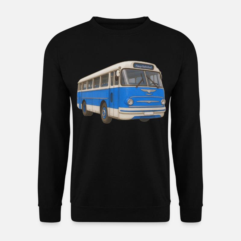 Alter blauer Bus - Unisex Pullover - Schwarz