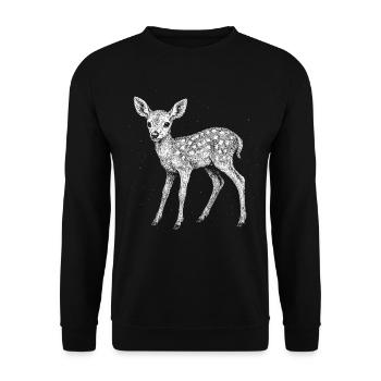 Fawn - Unisex Sweatshirt - black - Front - Alina (178cm) & Michal (187cm)