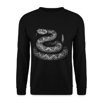 Snake - Unisex Sweatshirt - black - Front - Alina (178cm) & Michal (187cm)