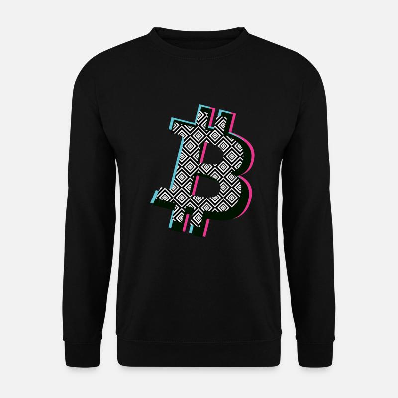 Bitcoin B Popart - Unisex Pullover - Schwarz