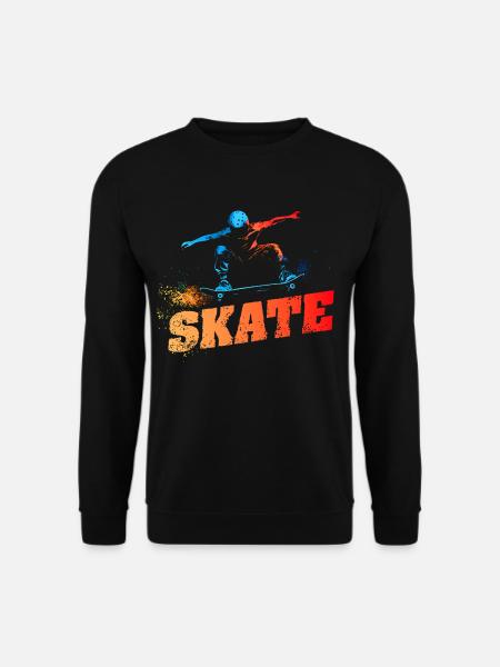 SKATE - Urban-Retro-Design - Unisex Pullover - Schwarz