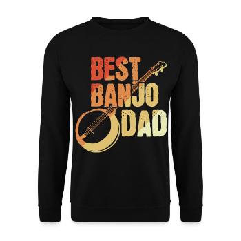 Banjospieler Vater - Unisex Pullover - Schwarz - Vorne - Alina (178cm) & Michal (187cm)