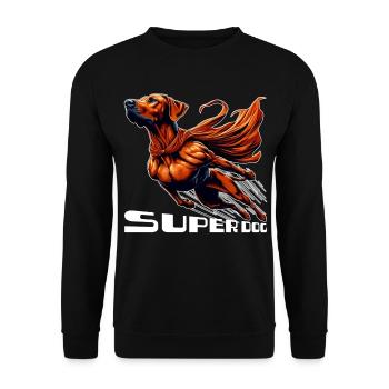 Super chien Rhodesian Ridgeback RR Ridgie cadeau - Sweat-shirt Unisexe - noir - Devant - Alina (178cm) & Michal (187cm)