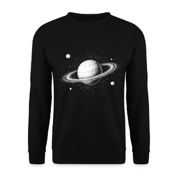 Cosmic Saturn Magic - Unisex Sweatshirt - black - Front - Alina (178cm) & Michal (187cm)