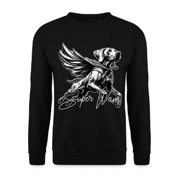 Super chien braque de Weimar Weimi Cape Cape cadeau - Sweat-shirt Unisexe - noir - Devant - Alina (178cm) & Michal (187cm)
