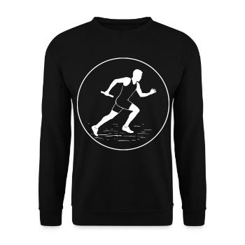 Passation de témoin dans un sprint - Sweat-shirt Unisexe - noir - Devant - Alina (178cm) & Michal (187cm)