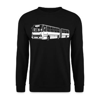 Légendaire bus articulé rétro - Sweat-shirt Unisexe - noir - Devant - Alina (178cm) & Michal (187cm)