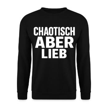 Le cœur dans le chaos - Sweat-shirt Unisexe - noir - Devant - Alina (178cm) & Michal (187cm)