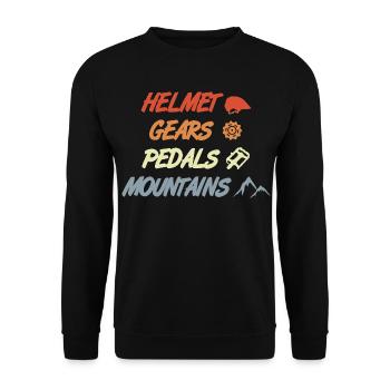 Drôle de dicton sur le VTT - Sweat-shirt Unisexe - noir - Devant - Alina (178cm) & Michal (187cm)