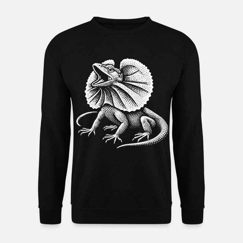 Curled Dragon Lizard - Unisex Sweatshirt - black