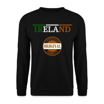 Flag of Ireland, Irish Pride - Unisex Sweatshirt - black - Front - Alina (178cm) & Michal (187cm)