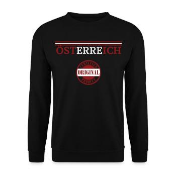 Austrian pride, flag of Austria - Unisex Sweatshirt - black - Front - Alina (178cm) & Michal (187cm)